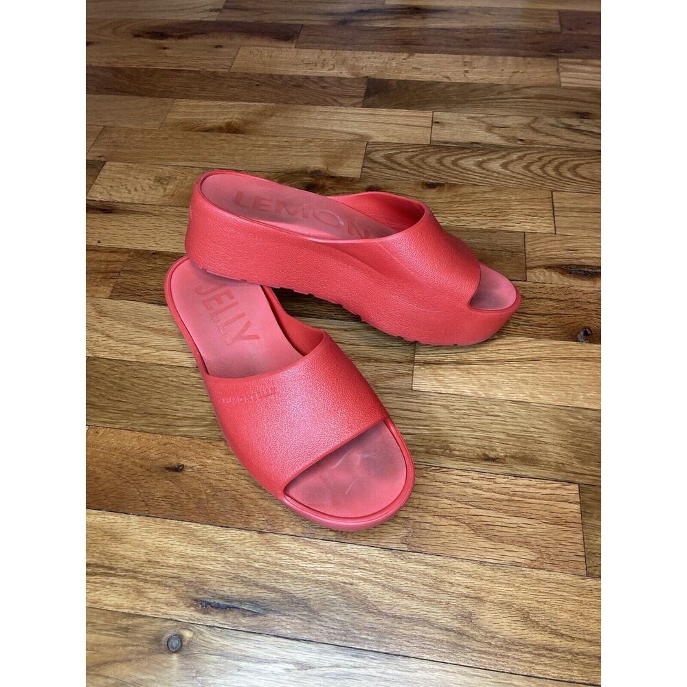 Lemon Jelly Women's Size 6.5 US 37 EU Platform Sandals Slip On Sunny 02 Red